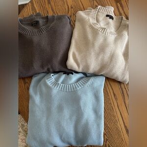 Quince 100% Organic Cotton Boyfriend Crew Sweater bundle XL